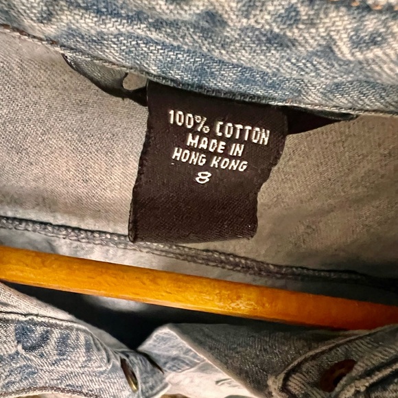 MODA Denim Snap Button-Up Shirt Dress - Picture 5 of 8